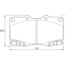 Toyota Hi-Lux 2700i 3RZ-FE 4 Cyl 2694 Eng 1998-2005 Front Brake Pads