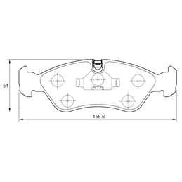 Opel Kadett 200 CD 16V 4 Cyl 1998 Eng 1991-1992 Front Brake Pads