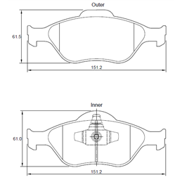 Ford Figo I 1.4i 62KW Duratec 4 Cyl 1388 Eng 2010-2015 Front Brake Pads