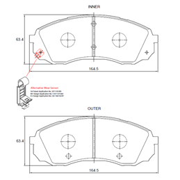 Kia Sedona III 3.8 V6 184KW 6 Cyl 3778 Eng 2007-2011 Front Brake Pads