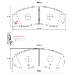 Kia Sedona IV 2.2 CRDi 143KW 4 Cyl 2199 Eng 2012- Front Brake Pads