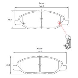 Nissan Livina 1.6 80KW HR16DE 4 Cyl 1598 Eng 2007-2015 Front Brake Pads