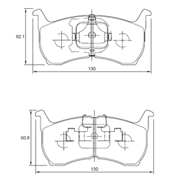 Mazda 626 1.8 L F8 4 Cyl 1789 Eng 1989-1992 Front Brake Pads