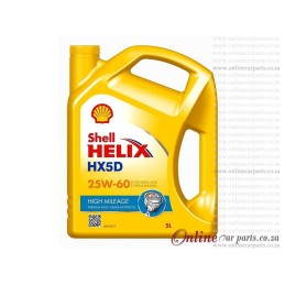 Shell Helix HX5 5L 25W60 Premium Multi-Grade High Mileage Petrol and Diesel Engine Oil