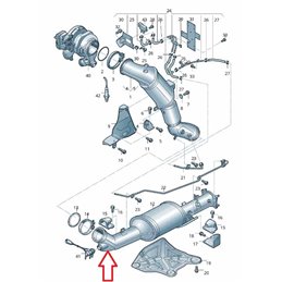 VW Amarok 2017-2022 Particulate Filter Catalytic Converter 2H6254500BX