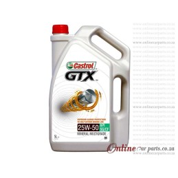 Castrol GTX 5L 25W50 Mineral Multigrade Engine Oil
