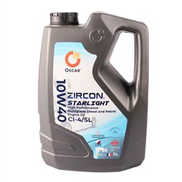 Oscar Zircon Starlight SAE 10W40 5 Litre API CI-4/SL Semi Synthetic Engine Oil