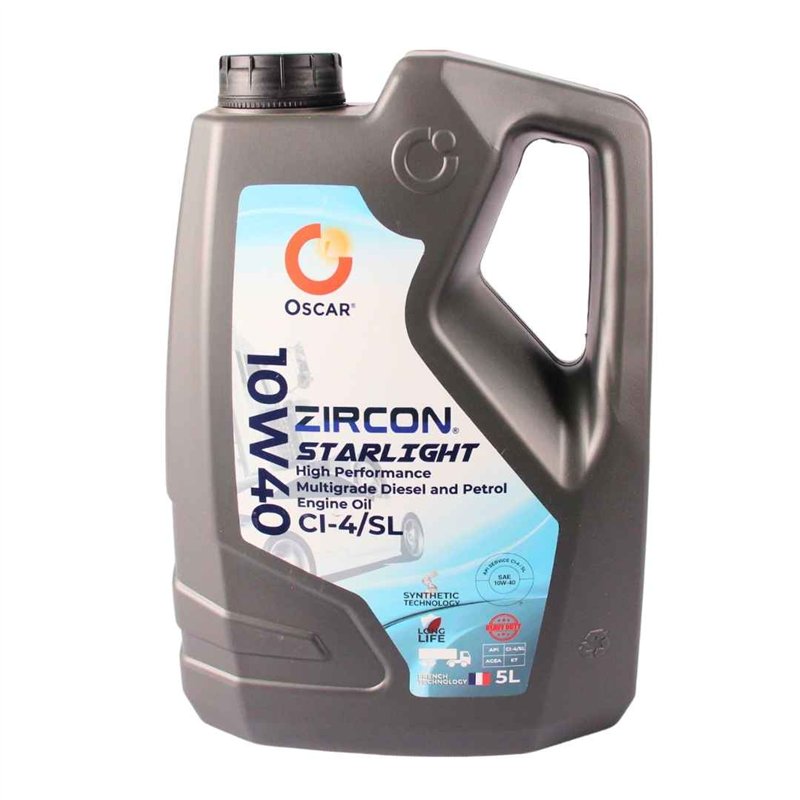 Oscar Zircon Starlight SAE 10W40 5 Litre API CI-4/SL Semi Synthetic Engine Oil