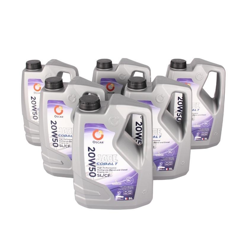 Oscar Jade Cobalt 20W50 5 Litre Semi Synthetic Engine Oil 6 Pack Case