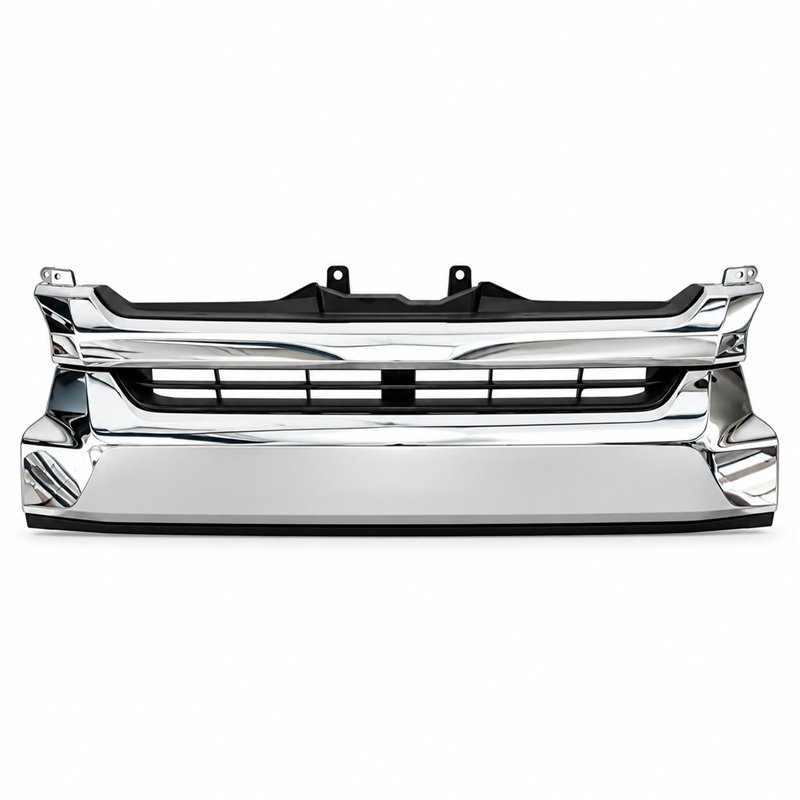 Toyota Quantum Grill 14- Broad Bumper High Roof Chrome Black