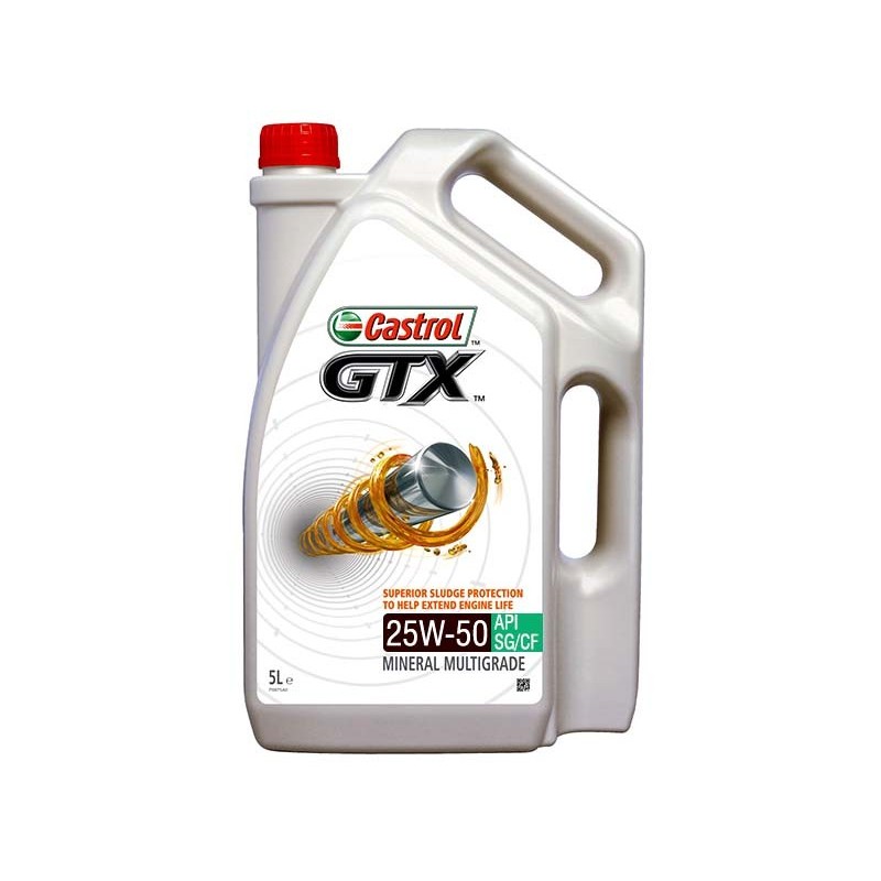 Castrol GTX 25W-50 5L Mineral Multigrade Engine Oil