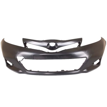 Toyota Yaris MK II Hatchback Plain Front Bumper With Fog Light Fog Lamp Holes P3 2012-2014