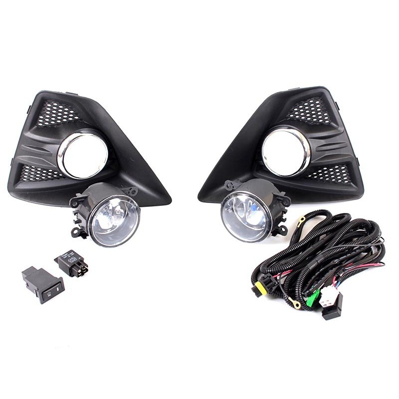 Ford Focus Left + Right Fog Light + Cover + CP FRM + CRS 2010-