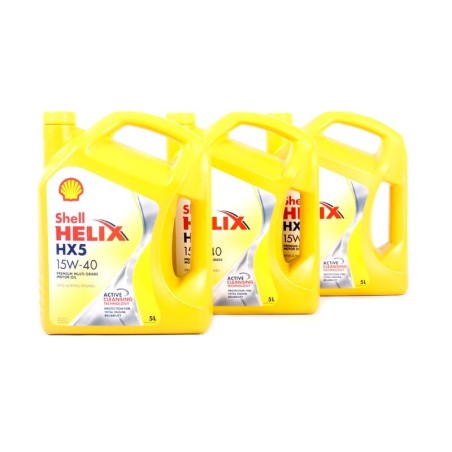 Shell Helix HX5 15W-40 5L Premium Multi-Grade Petrol and Diesel Engine Oil - 1 Case