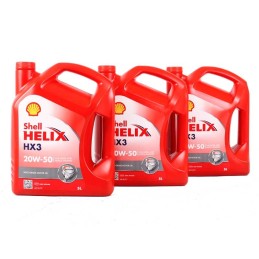Shell Helix HX3 20W-50 5L Multi-Grade Motor Diesel and Petrol Engines Engine Oil - 1 Case