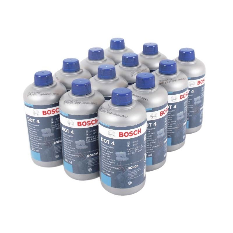 Bosch DOT 4 Brake Fluid 500ml - 12 Pack