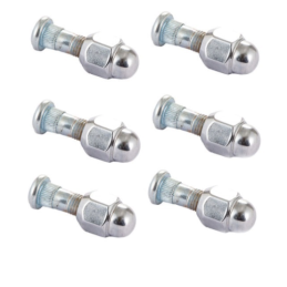 Ford Courier Left Chrome Wheel Stud And Nut 6 Pcs
