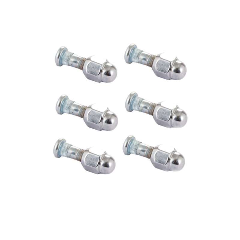 Ford Courier Left Chrome Wheel Stud And Nut 6 Pcs