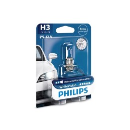 Philips H3 White Vision 12V 55W Intense White Xenon Effect Halogen Bulb 12336WHVB1