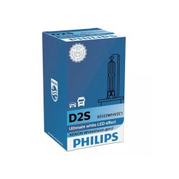 Philips D2S Xenon White Vision GEN2 85V 35W Ultimate White LED Effect Xenon Bulb 85122WHV2C1